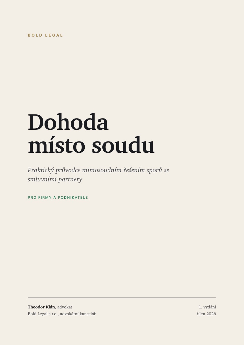 Obálka e-booku Dohoda místo soudu